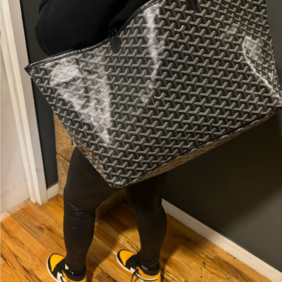 Goyard Goyardine Saint Louis GM Black Shoulder Tote Bag - Picture 9 of 9